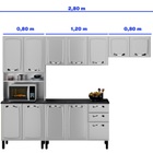 Cozinha Completa Aço Itatiaia New Premium 11 Portas 3 Gavetas