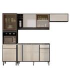 Cozinha Completa Agata 8 Portas Grafite Off White