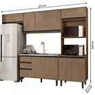 Cozinha Completa Alexa 10 Portas 2 Gavetas Nogal - Pnr Móveis