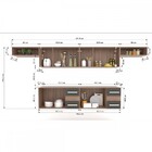 Cozinha Completa Alice 10 Portas 4 Gavetas Castanho/preto - P