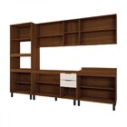 Cozinha Completa Alice 14 Portas 2 Gavetas Marrom/branco - Pa