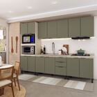 Cozinha Completa Alice 14 Portas 2 Gavetas Menta/marrom - Pan