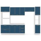 Cozinha Completa Amara 10 Portas 4 Gavetas 40250098 Azul/bran
