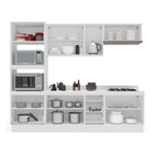 Cozinha Completa Amara 10 Portas 4 Gavetas Azul/branco - Poli