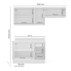 Cozinha Completa Amara 6 Portas 3 Gavetas 40250093 Branco - P