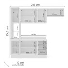 Cozinha Completa Amara 8 Portas 3 Gavetas 40250084 Branco/cre