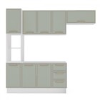 Cozinha Completa Amara 8 Portas 3 Gavetas 40250084 Branco/ver