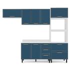 Cozinha Completa Amara 8 Portas 4 Gavetas 40250088 Branco/azu