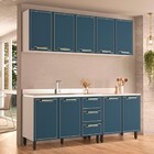 Cozinha Completa Amara 9 Portas 3 Gavetas 40250077 Branco/azu