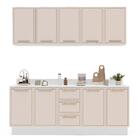 Cozinha Completa Amara 9 Portas 3 Gavetas Branco/creme - Poli