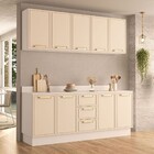 Cozinha Completa Amara 9 Portas 3 Gavetas Branco/creme - Poli