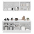 Cozinha Completa Amara 9 Portas 3 Gavetas Branco/verde Oliva