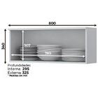 Cozinha Completa Americana 10 Peças Com Cristaleira - Móveis