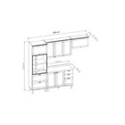 Cozinha Completa Americana 4 Peças Com 4 Gavetas Portas Prove