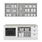 Cozinha Completa Americana 4 Peças Com Balcão Forno De Embuti