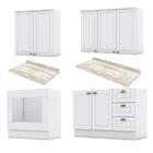 Cozinha Completa Americana 4 Peças Com Balcão Forno De Embuti