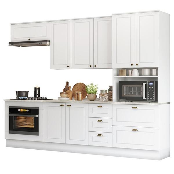 Cozinha Completa Americana 5 Peças Com Balcão Forno De Embuti