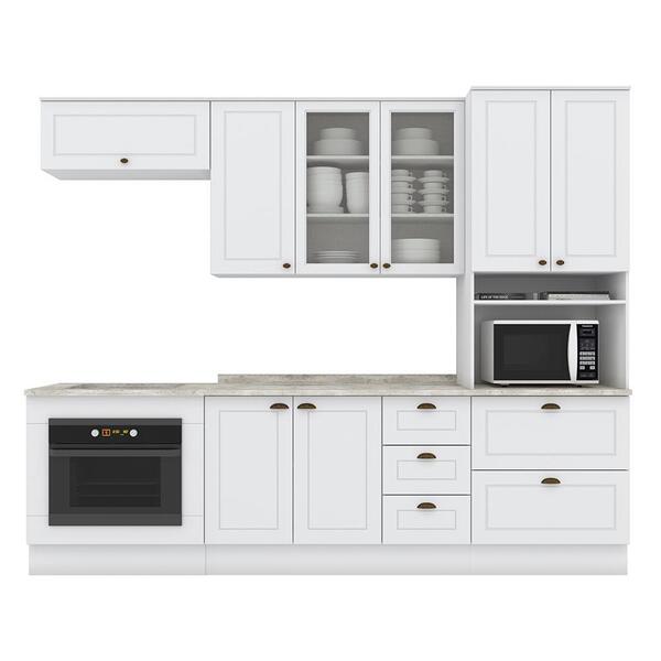 Cozinha Completa Americana 5 Peças Com Balcão Forno De Embuti