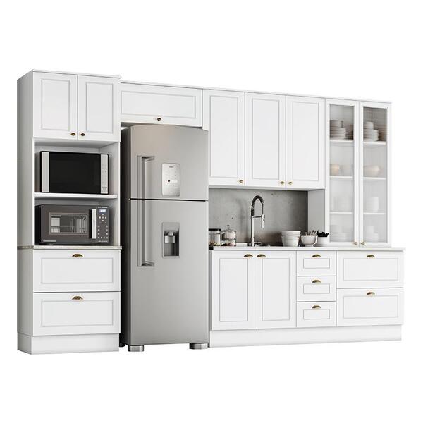 Cozinha Completa Americana 5 Peças Com Cristaleira - Móveis H