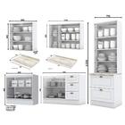 Cozinha Completa Americana 5 Peças Com Cristaleira - Móveis H