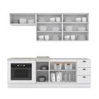 Cozinha Completa Americana 6 Peças Com Balcão Forno De Embuti