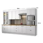 Cozinha Completa Americana 6 Peças Com Cristaleira Tampo Natu