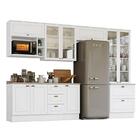 Cozinha Completa Americana 7 Peças Com Cristaleira - Móveis H