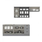 Cozinha Completa Americana 8 Portas 3 Gavetas Com Vidro 100%