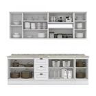 Cozinha Completa Americana 9 Peças Sem Vidro - Móveis Henn