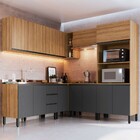 Cozinha Completa Angico 13 Portas 3 Gavetas Montana/grafite -