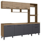 Cozinha Completa Antonella 7 Portas 1 Gaveta Mel/grafite - De