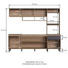 Cozinha Completa Antonella 7 Portas 1 Gaveta Mel/grafite - De
