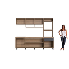 Cozinha Completa Antonella 7 Portas 1 Gaveta Mel/grafite - De