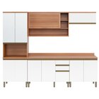 Cozinha Completa Armário E Balcão Macadâmia Freijó/branco