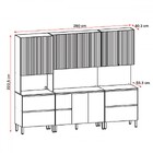 Cozinha Completa Art 11 Portas 4 Gavetas Freijó/ártico/soft -