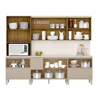 Cozinha Completa Art 11 Portas 4 Gavetas Freijó/vanilla - Kit