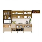 Cozinha Completa Art 12 Portas 4 Gavetas Freijo/vanilla - Kit