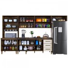 Cozinha Completa Atenas 12 Portas 3 Gavetas Com Vidro Ypê/off