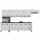 Cozinha Completa Atenas 14 Portas 3 Gavetas Branco - Kaiki Mó