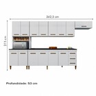Cozinha Completa Atenas 14 Portas 3 Gavetas Branco - Kaiki Mó