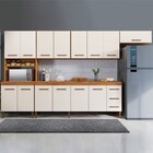 Cozinha Completa Atenas 14 Portas 3 Gavetas Nature/off White