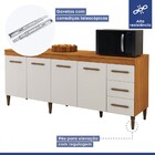 Cozinha Completa Atenas 14 Portas 3 Gavetas Nature/off White