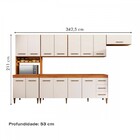 Cozinha Completa Atenas 14 Portas 3 Gavetas Nature/off White
