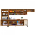 Cozinha Completa Atenas 14 Portas 3 Gavetas Nature/off White