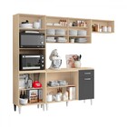 Cozinha Completa Atenas 9 Portas 1 Gaveta Avena/grafite - Pnr