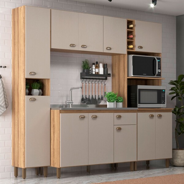 Cozinha Completa Atlas 11 Portas 1 Gaveta Amêndoa/niágara - M