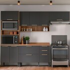 Cozinha Completa Avelã 10 Portas 2 Gavetas Mel/grafite - Tela