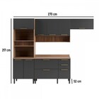 Cozinha Completa Avelã 10 Portas 2 Gavetas Mel/grafite - Tela