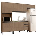 Cozinha Completa Ayla 11 Portas 2 Gavetas Nogal - Pnr Móveis