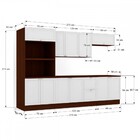 Cozinha Completa Baviera 11 Portas 2 Gavetas Nogueira/branco